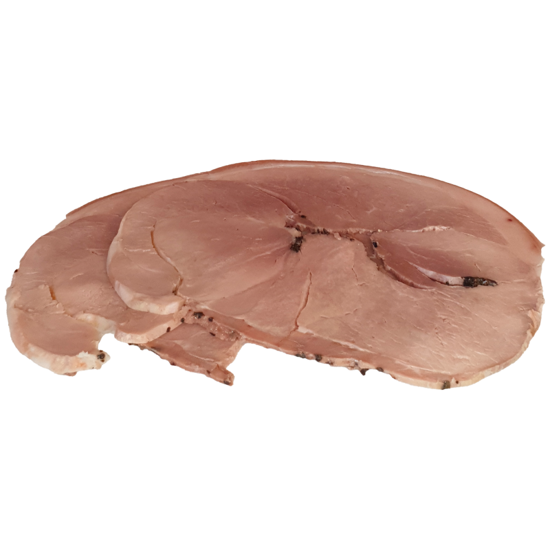 Jambon superieur tranché à la truffe (1%) de la ferme de Montchervet - AMPLEPUIS 69 - Sans nitrite ni conservateur