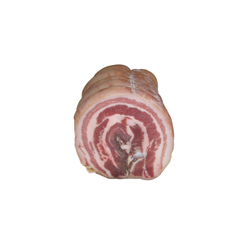 Lard roulé sec en morceau de la ferme de Montchervet - AMPLEPUIS 69 - Sans nitrite ni conservateur
