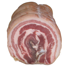 Lard roulé sec en morceau de la ferme de Montchervet - AMPLEPUIS 69 - Sans nitrite ni conservateur