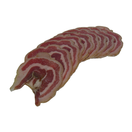 Lard roulé sec tranché de la ferme de Montchervet - AMPLEPUIS 69 - Sans nitrite ni conservateur