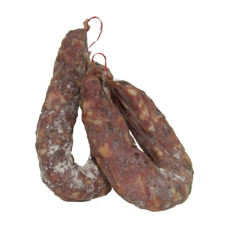 Saucisson sec apéritif aux noisettes de la ferme de Montchervet - AMPLEPUIS 69 - Sans nitrite ni conservateur