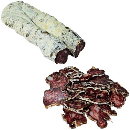 Saucisse sèche de foie tranchée de la ferme de Montchervet - AMPLEPUIS 69 - Sans nitrite ni conservateur