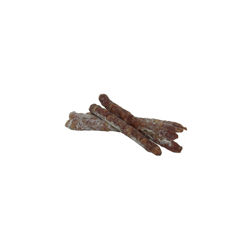 Saucisson sec apéritif en ficelle de la ferme de Montchervet - AMPLEPUIS 69 - Sans nitrite ni conservateur