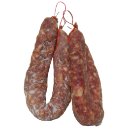 Saucisson sec apéritif en croissant tranché de la ferme de Montchervet - AMPLEPUIS 69 - Sans nitrite ni conservateur