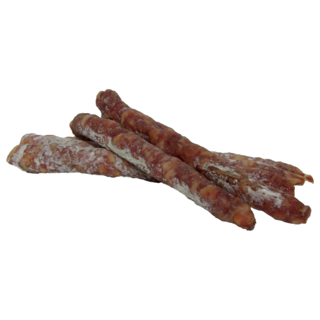 Saucisson sec apéritif en ficelle de la ferme de Montchervet - AMPLEPUIS 69 - Sans nitrite ni conservateur