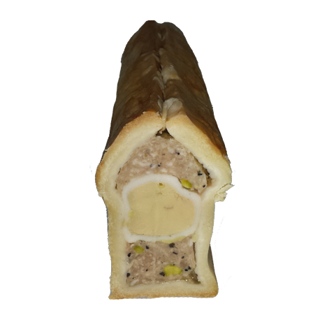 Pâté en croûte au foie gras apéritif de la ferme de Montchervet - AMPLEPUIS 69 - Sans nitrite ni conservateur