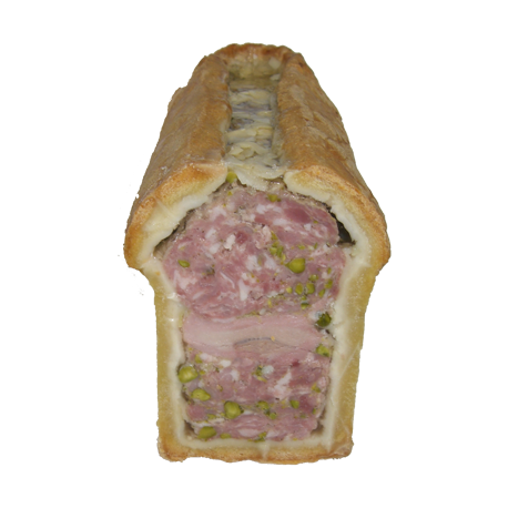 Pâté en croûte pistaché de la ferme de Montchervet - AMPLEPUIS 69 - Sans nitrite ni conservateur