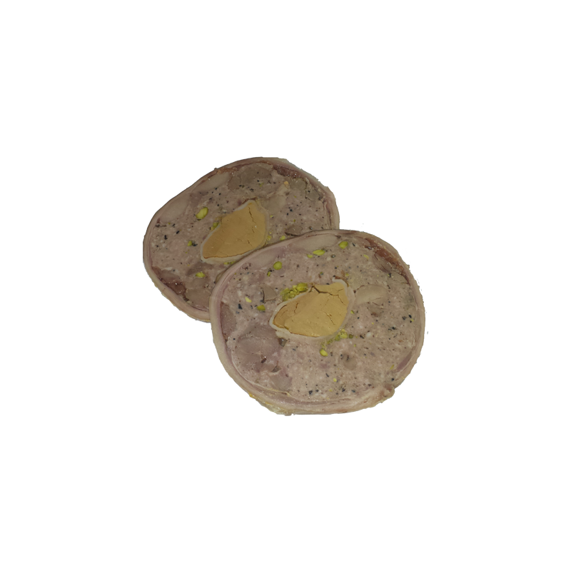 Ballotine de porcelet farcie au foie gras de la ferme de Montchervet - AMPLEPUIS 69 - Sans nitrite ni conservateur