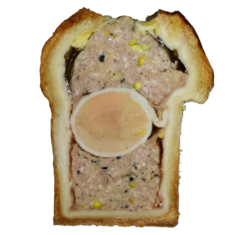 Pâté en croûte au foie gras de la ferme de Montchervet - AMPLEPUIS 69 - Sans nitrite ni conservateur