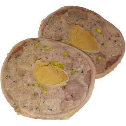 Ballotine de porcelet farcie au foie gras de la ferme de Montchervet - AMPLEPUIS 69 - Sans nitrite ni conservateur