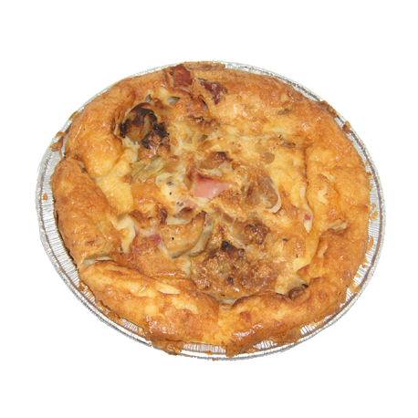 Quiche au jambon et oignon grande de la ferme de Montchervet - AMPLEPUIS 69 - Sans nitrite ni conservateur