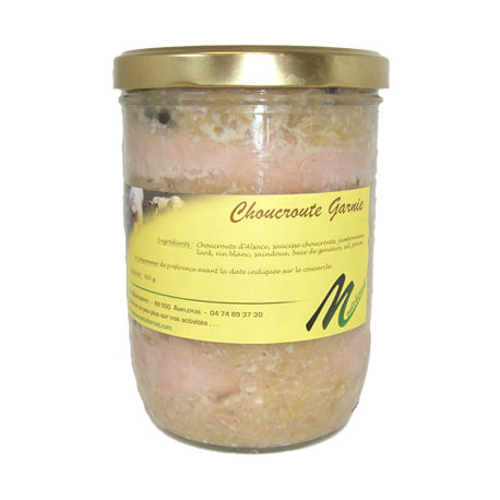 Choucroute garnie 750g de la ferme de Montchervet - AMPLEPUIS 69 - Sans nitrite ni conservateur