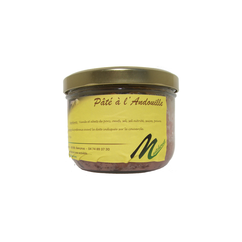 Pâté à l'andouille 350g de la ferme de Montchervet - AMPLEPUIS 69 - Sans nitrite ni conservateur