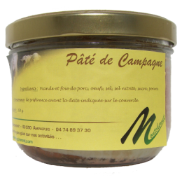 Pâté de campagne 350g de la ferme de Montchervet - AMPLEPUIS 69 - Sans nitrite ni conservateur