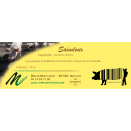 Saindoux 300g de la ferme de Montchervet - AMPLEPUIS 69 - Sans nitrite ni conservateur
