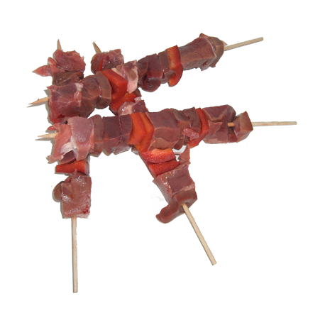 Brochettes abat de porc de la ferme de Montchervet - AMPLEPUIS 69 - Sans nitrite ni conservateur