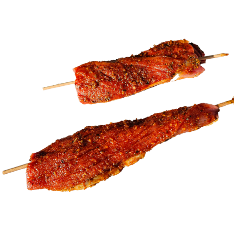 Brochette de filet mignon marinée épicée de la ferme de Montchervet - AMPLEPUIS 69 - Sans nitrite ni conservateur
