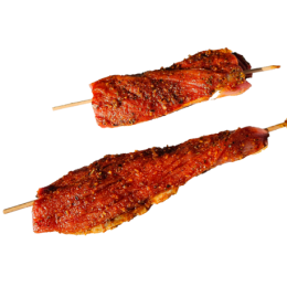 Brochette de filet mignon marinée épicée de la ferme de Montchervet - AMPLEPUIS 69 - Sans nitrite ni conservateur