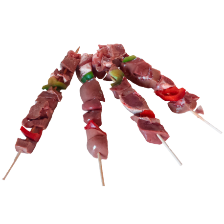 Brochettes abat de porc de la ferme de Montchervet - AMPLEPUIS 69 - Sans nitrite ni conservateur