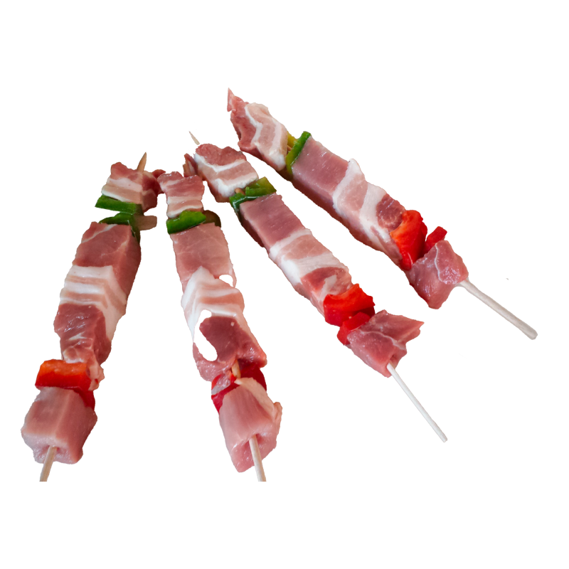 Brochettes de porc de la ferme de Montchervet - AMPLEPUIS 69 - Sans nitrite ni conservateur