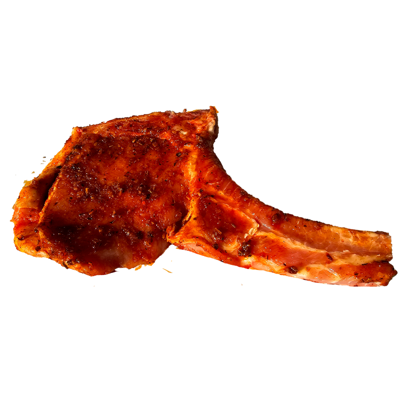 Côte de porc marinée épicée de la ferme de Montchervet - AMPLEPUIS 69 - Sans nitrite ni conservateur