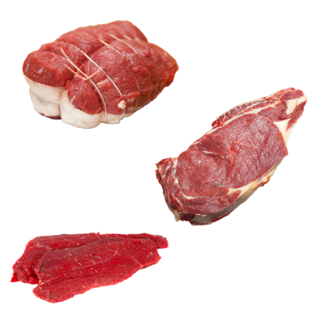 Colis de bœuf bif entrecôte rôti 6 Kg de la ferme de Montchervet - AMPLEPUIS 69 - Sans nitrite ni conservateur