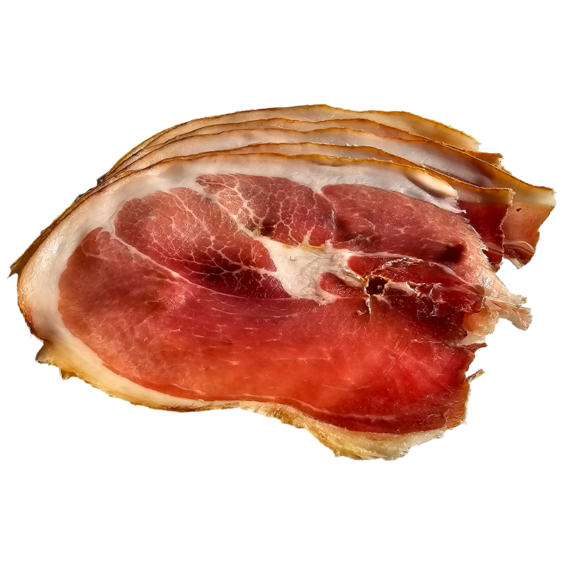 Jambon sec tranché fumé de la ferme de Montchervet - AMPLEPUIS 69 - Sans nitrite ni conservateur