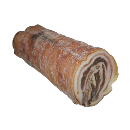 Lard roulé sec en morceau fumé de la ferme de Montchervet - AMPLEPUIS 69 - Sans nitrite ni conservateur