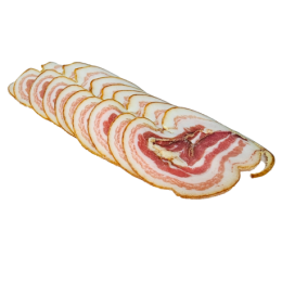 Lard roulé sec tranché fumé de la ferme de Montchervet - AMPLEPUIS 69 - Sans nitrite ni conservateur